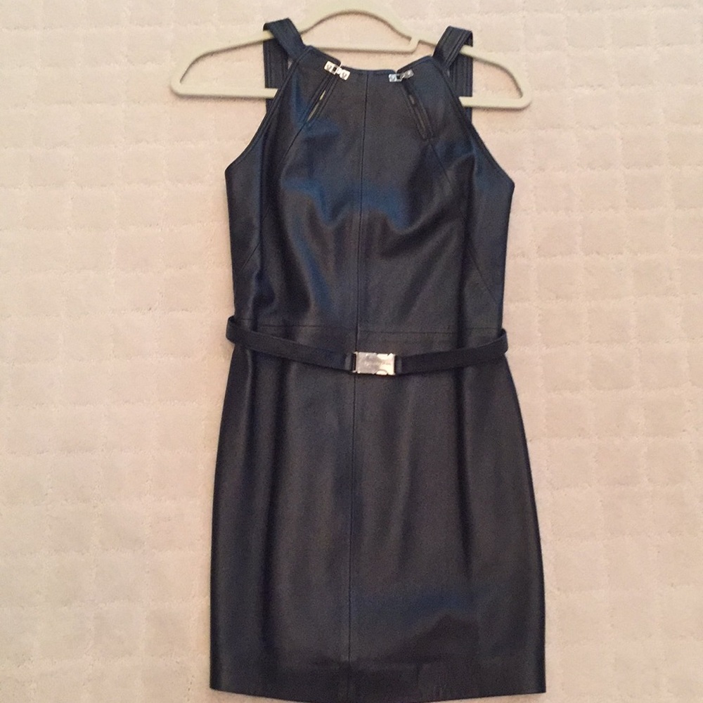 Versace Jeans Couture leather moto inspired dress